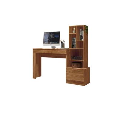 Imagem de Escrivaninha 150cm MDF com Gaveta Mesa Home Office Quarto Computador E