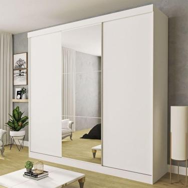 Imagem de Guarda Roupa Casal Evidence 3 Portas E 3 Espelhos Minastex Branco