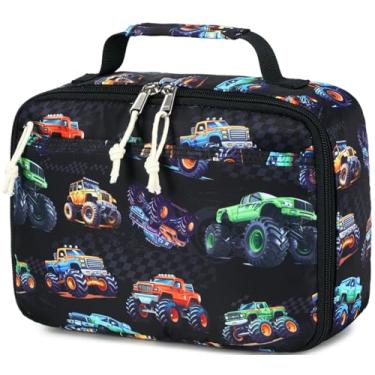 Imagem de CAMTOP Lancheira infantil com isolamento térmico para meninos e meninas, lancheira reutilizável para viagens escolares (veículo off-road)