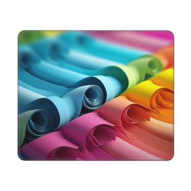 Imagem de Mousepad pequeno tapete de rato com base de borracha antiderrapante rolo de papel colorido mousepads para homem mulher computador mousepad para mouse sem fio tapete de teclado tapete de mesa para