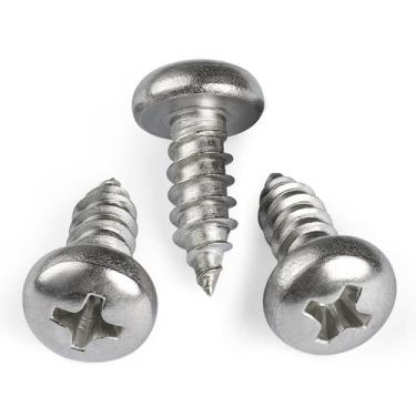 Imagem de Parafusos de madeira BNUOK 10 x 1,27 cm Pan Head Stainless Steel 304