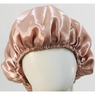 Imagem de Touca De Cetim AntiFrizz com Elástico Confortável - DaniBordados, Rose