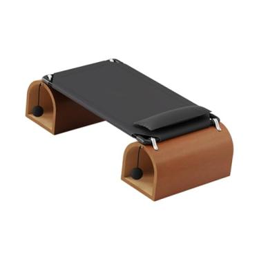 Imagem de IEUDNS Cama elevada para gatos, berço para animais de estimação com travesseiro, túnel, espreguiçadeira removível, rede de madeira para gatos para casa, Preto