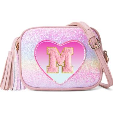 Imagem de OYLOLA Presentes De Aniversário Para Meninas 3, 4, 5, 6, 7 E 8 Anos, Bolsa Infantil Com Inicial, Transversal Coloridas