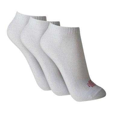Imagem de Kit 3 Pares de Meias Soquetes Brancas Somellos Macia