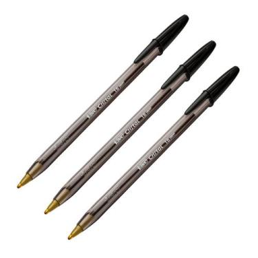 Imagem de Kit 3 Canetas Esferográfica Bic Cristal Intenso 1.6mm Ponta Grossa  Es