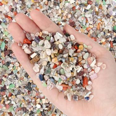 Imagem de Orientrea 2 kg Natural Mixed Crystal Chips - Mini pedras preciosas trituradas a granel, pedras coloridas de cascalho de aquário de aquário, lascas irregulares para aquário, enchimentos de vasos