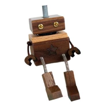 Imagem de Ioensy Difusor de óleos essenciais para carro robô, compacto e fofo para interior de veículo, difusor criativo de aromatizador de ar de madeira, Nogueira Preta