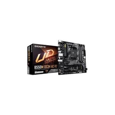 Imagem de Placa Mãe Gigabyte B550M DS3H AC R2, AMD AM4, Micro ATX, DDR4, RGB, Wi-Fi 6, Bluetooth, Preto - B550M DS3H AC R2