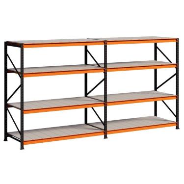 Imagem de Porta Pallet 4000kg 1 Inicial 1 Continuação 200x180x80 4 Níveis Com Bandeja De Aço MPP500 Amapá