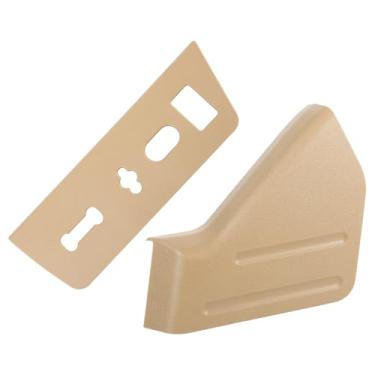 Imagem de OKPARZ Painel de acabamento do assento elétrico e moldura do interruptor de assento preto do lado do motorista compatível com Ford F150 2010-2014 Lincoln Mark LT 9L3Z-1661693-CA Adobe