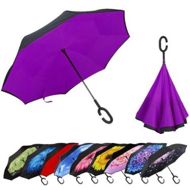 Imagem de Guarda-chuva MRTLLOA Oversize à Prova de Vento Invertido Revertido 140