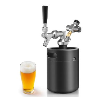 Imagem de Sistema Dispensador de Torneira de Cerveja Mini Growler Keg de 1,8 g - Blcak