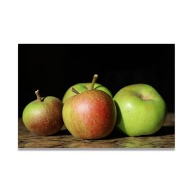 Imagem de LKXGRRSFG Diferentes níveis de maturidade fruta sazonal e paisagem fotografada real arte em tela – decoração fresca para sala de estar e sala de jantar 60 x 75 cm sem moldura