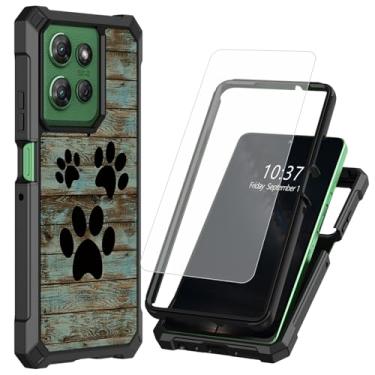 Imagem de Capa para Moto G Stylus 5G 2025 com protetor de tela de vidro temperado, proteção de camada dupla nos cantos com absorção de choque, capa de telefone para Motorola Moto G Stylus 5G 2025 - estampa