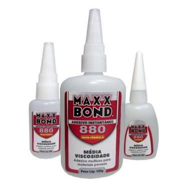 Imagem de Cola Adesivo Instantânea Maxx Bond 880 (793) 100gr 10 Un - Fratelli Fe