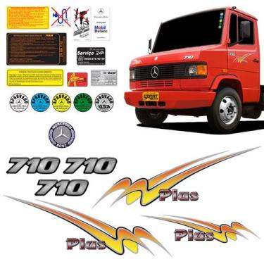 Imagem de Kit Faixa Mercedes Mb 710 Plus 2004 + Emblemas Resinados - SPORTINOX, 