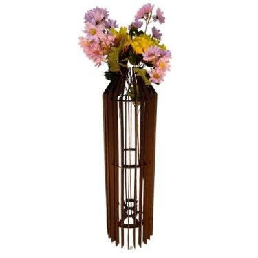 Imagem de Vaso de Chão Decorativo Grande MDF PENEDO - LENOBRE, Preto, 75x20cm