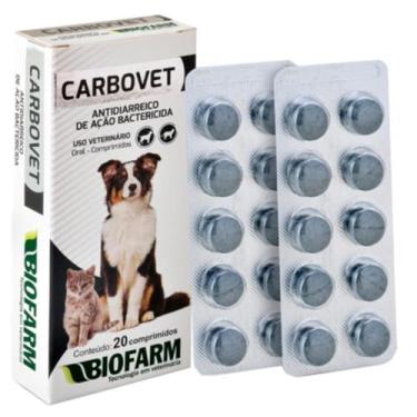 Imagem de Antitóxico Carbovet C/ 20 Comp -Biofarm Cães Gatos