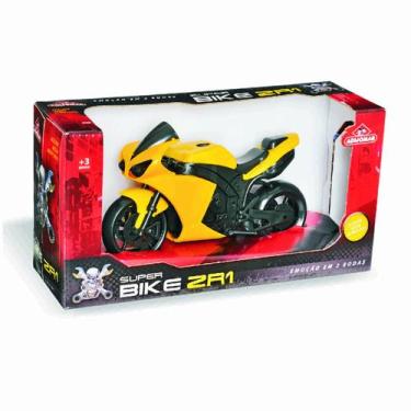 Imagem de Moto Brinquedo Super Bike ZR1 Infantil - Adijomar Brinquedos, Amarelo