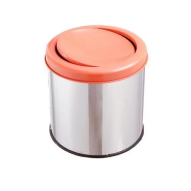 Imagem de Lixeira Inox Para Banheiro Reciclável 20 Litros Com Tampa - CM Design,