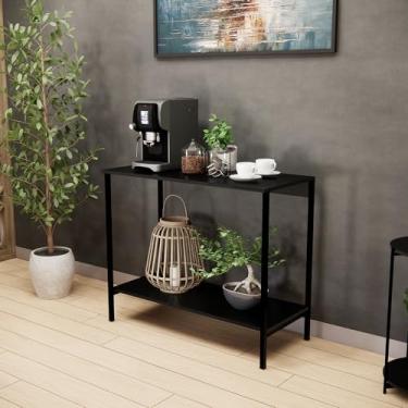 Imagem de Aparador Buffet Estilo Industrial Cantinho Do Café Sala Preto