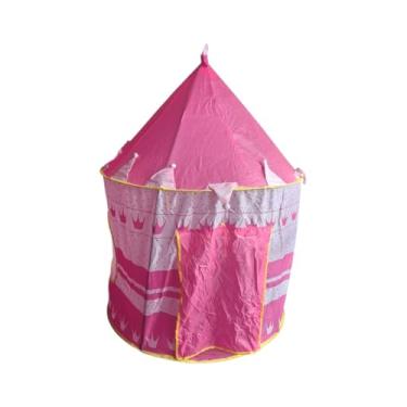 Imagem de Barraca Divertida Castelo Infantil Dia Das Crianças Festa Do Pijama Tenda Portátil Castelinho Azul Rosa (Menina)