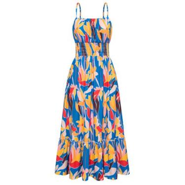 Imagem de Vestido longo GRACE KARIN casual sem mangas com alça espaguete