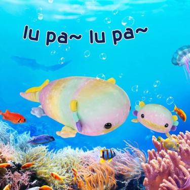 Imagem de Salamandra Stuffed Animal Pelúcia Brinquedo, Axolotl Pelúcia Brinquedo