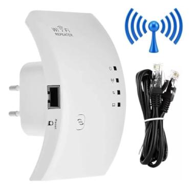 Imagem de Repetidor Amplificador WiFi Wireless-N 300Mbps 2.4GHz Roteador Extensor de Sinal Internet Sem Fio Portátil