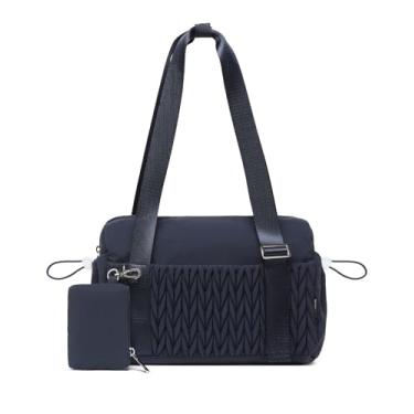 Imagem de Pequena bolsa de ginástica feminina acolchoada com compartimento molhado e bolsa de moedas, linda bolsa de viagem para meninas, treino, esportes, viagens