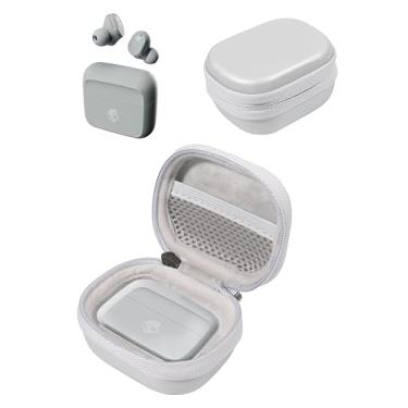 Imagem de getgear Capa de fone de ouvido compatível com fones de ouvido intra-auriculares Skullcandy Mod sem fio (cinza)