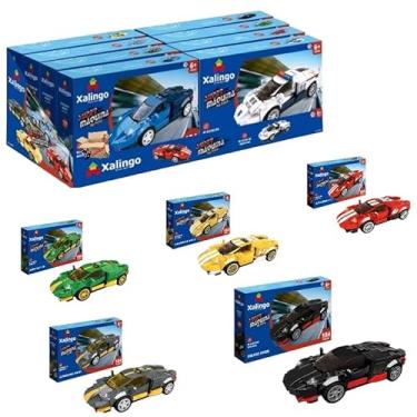 Imagem de Brinquedo Pedagógico Blocos De Montar Carros Carrinhos Super Máquina Na PISTA (Super Máquina Carro F)
