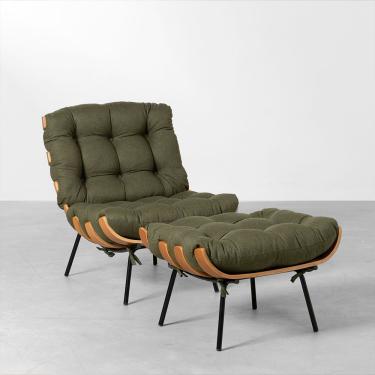 Imagem de Poltrona Costela com Puff Tent Pesto