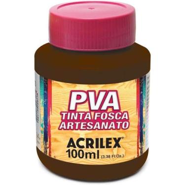 Imagem de Tinta PVA Fosca 100ml Ref 526 Marrom Escuro Acrilex
