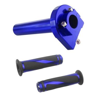 Imagem de Adsspro Cabo universal de alumínio CNC para motocicleta, 7/20.3 cm 22 mm, tubo de torção rápida, controle de alavanca motorizado com guidão para a maioria das motos esportivas de scooter R1 R6 R6S R3