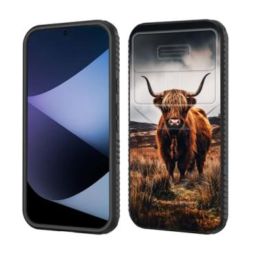 Imagem de wiaekosef Capa para Pixel 10 Pro XL, capa de lente de câmera deslizante embutida, proteção resistente à prova de choque, capa de camada dupla para Google Pixel 10 Pro XL 6,8 polegadas 2025, vaca