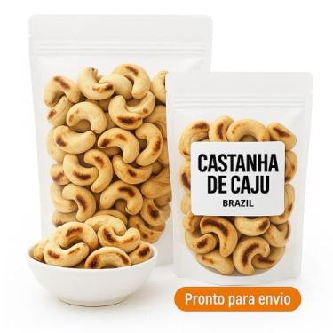 Imagem de Castanha De Caju 1 Kg Inteira Top Premium Assada Sem Sal W1 - MN PLUS