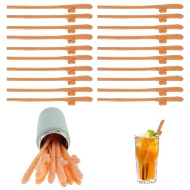 Imagem de HSHGZSR 20 canudos de plástico para festa de galinha canudos criativos para meninas canudos noturnos reutilizáveis engraçados de despedida de solteira 19,2 cm para lembrancinhas de festa de despedida