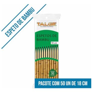 Imagem de Espeto de Bambu 18cm com 1000 Unidades Descartável e Resistente Para Churrasco, Festas ou Petiscos, Uso Profissional e Doméstico, Natural, Liso e Seguro
