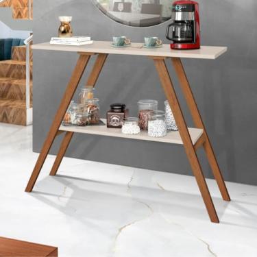 Imagem de Aparador Moderno Estrutura MDF e Pés em Madeira Reforçada