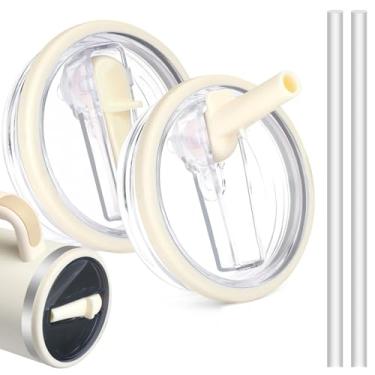 Imagem de QDXMD Pacote com 2 tampas de substituição de 1,134 g compatível com Stanley Quencher, substituição de tampa à prova de vazamento para Stanley Quencher H2.0 de 1,134 g Stanley Quencher H2.0 e ProTour