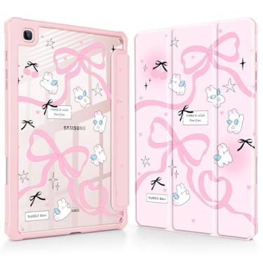 Imagem de Mektron Capa para Samsung Galaxy Tab S6 Lite 10,4 polegadas 2024/2022/2020 com suporte para caneta S, visualização em vários ângulos com capa à prova de choque capa transparente + suporte de três