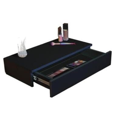 Imagem de Gaveta Suspensa Organizadora 60cm | Com Corrediças Telescópicas para Penteadeira e Aparador (Preto)