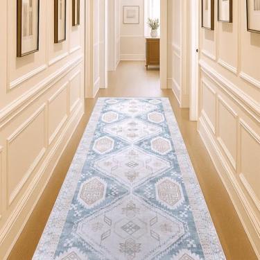 Imagem de Tapete de área lavável. Casa de fazenda moderna. Vintage. Turco. Boêmio. Atirado. Oriental. Tradicional. Tapetes para sala de estar. Jantar. Quarto. Escritório. Entrada. Foyer. (852CB, 2'12.7 cm x 13