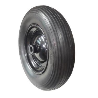 Imagem de Roda Pneu maciço 350-8 Carrinho Plataforma Carga C/ Rolamento - Ajax