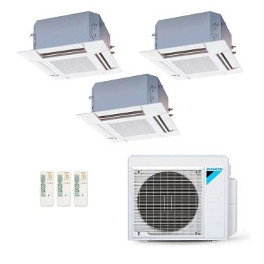 Imagem de Ar-Condicionado Multi Split Inverter Daikin 28.000 (2x Evap Cassete 4 Vias 9.000 + 1x Evap Cassete 4 Vias 18.000) Quente/Frio 220V