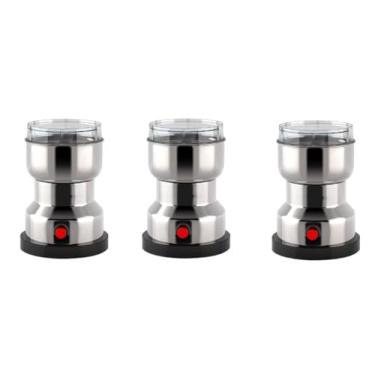 Imagem de Moedor De Café EléTrico 110v, Moedor Multifuncional PortáTil De AçO Inox Com 4 LâMinas Para GrãOs, Sementes E Especiarias(KIT3)