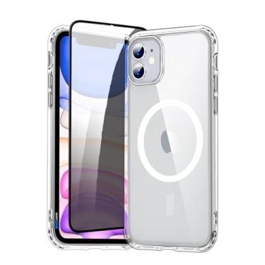 Imagem de Capa Capinha Case Magnética Carregamento por Indução E Película de Privacidade Para iPhone (iPhone 11)