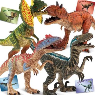 Imagem de Brinquedos de dinossauro Zippytots, figuras grandes de dinossauros com